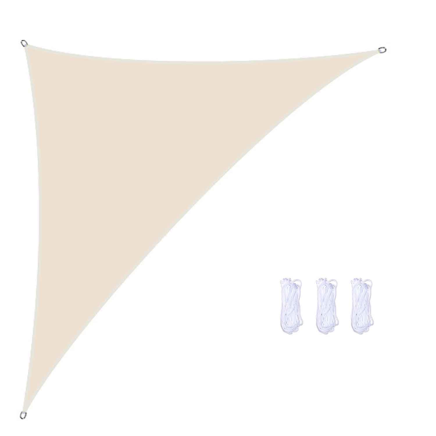 Waterproof Sun Shade Sail Shade Cloth for Patio 10x10x14ft, Garden Sun Shade Right Triangle UV-Block Sunscreen Sail Breathable Shelter Fabric Screen with Roped, 10x10x16ft