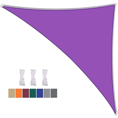 16x16x23ft Triangle Sun Shade Sail - Waterproof Canopy with 95% UV Protection for Outdoor Patio, Garden, Yard, Lawn, Pool Party, Deck Awning
