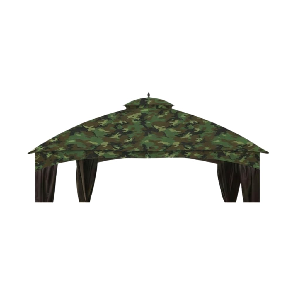 Garden Winds Durable 350 Replacement Canopy Top Compatible with Allen Roth 10' x 12' Gazebo Models GF-12S004B, TPGAZ17-002 - Beige