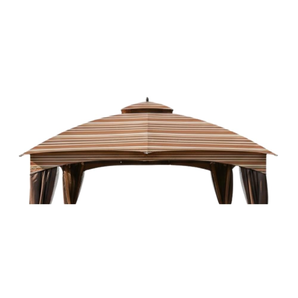 Garden Winds Durable 350 Replacement Canopy Top Compatible with Allen Roth 10' x 12' Gazebo Models GF-12S004B, TPGAZ17-002 - Beige