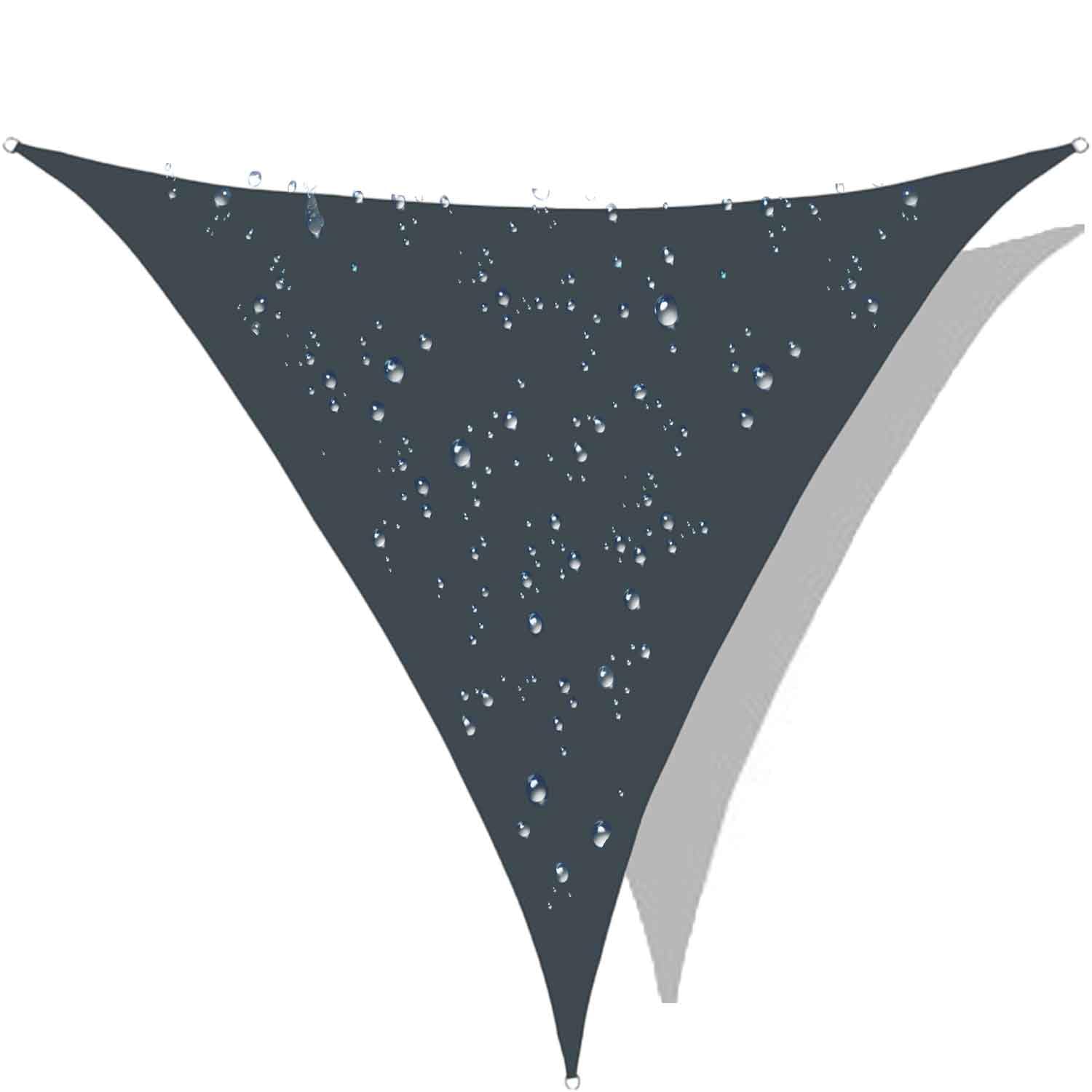 Triangle Sun Shade Waterproof, Sail Shade Triangle, Sun Shade Sail Triangle UV-Block Canopy for Patio Backyard Lawn Garden OutdoorU, 9' x 9'x 9'