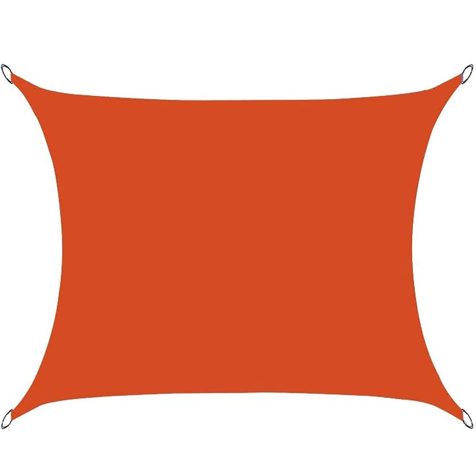 Waterproof Rectangle Sun Shade Sail Canopy, UV Resistant 95% UV Block Heavy Duty Outdoor Shade Cloth, Garden Shade Cover Awning Shelter with Rings, for Patio, Backyard, Pool, Deck