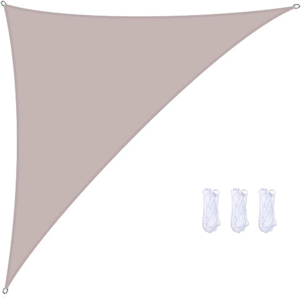 Waterproof Sun Shade Sail Shade Cloth for Patio 10x10x14ft, Garden Sun Shade Right Triangle UV-Block Sunscreen Sail Breathable Shelter Fabric Screen with Roped, 10x10x16ft
