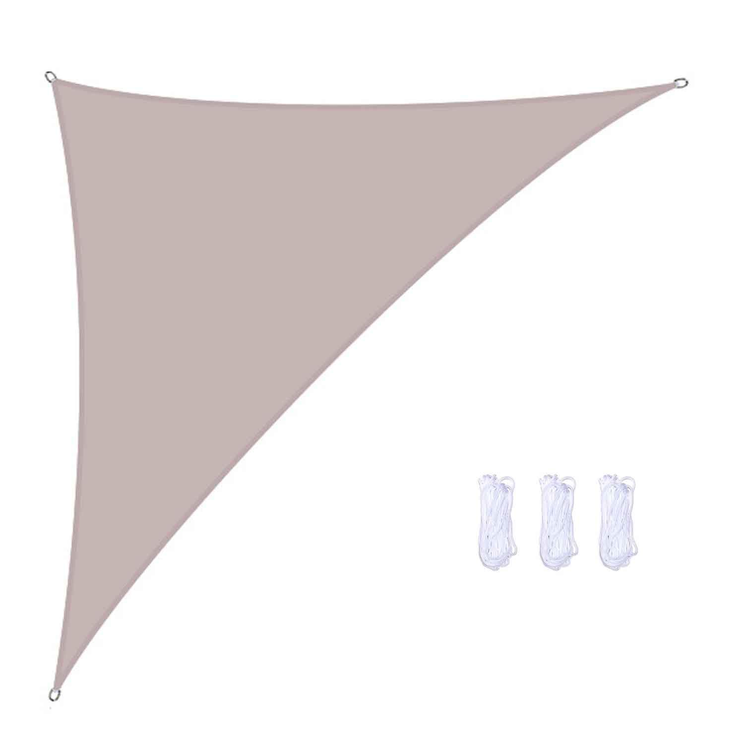 Waterproof Sun Shade Sail Shade Cloth for Patio 10x10x14ft, Garden Sun Shade Right Triangle UV-Block Sunscreen Sail Breathable Shelter Fabric Screen with Roped, 10x10x16ft