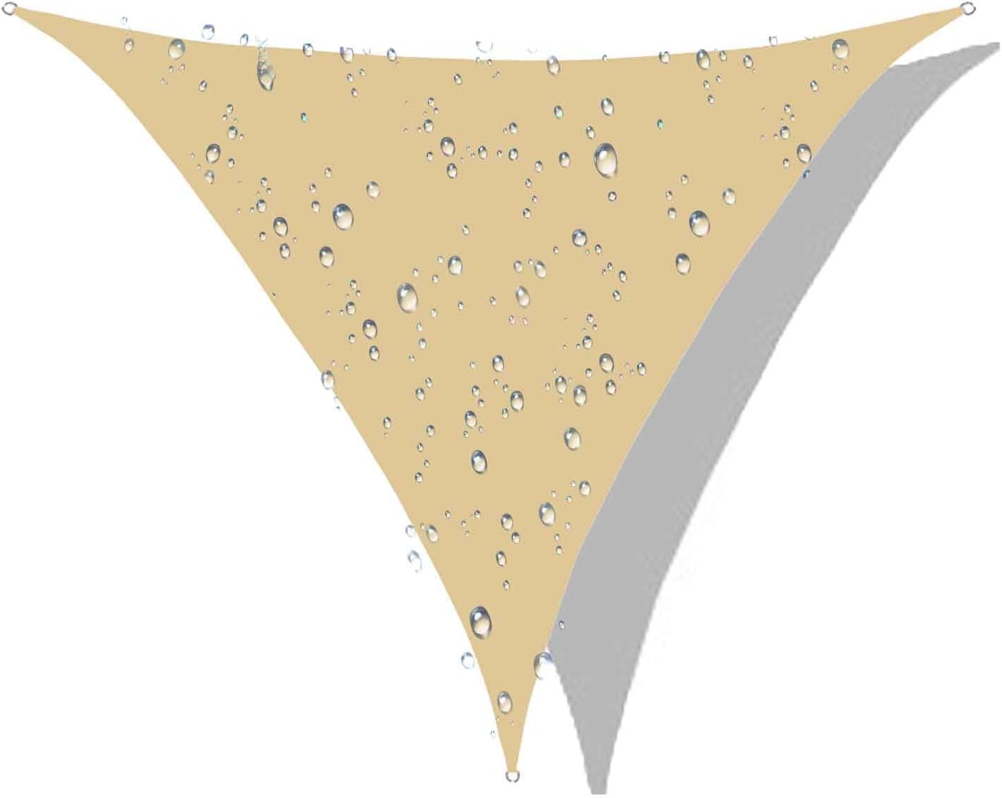Triangle Sun Shade Waterproof, Sail Shade Triangle, Sun Shade Sail Triangle UV-Block Canopy for Patio Backyard Lawn Garden OutdoorU, 9' x 9'x 9'