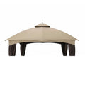 Garden Winds Durable 350 Replacement Canopy Top Compatible with Allen Roth 10' x 12' Gazebo Models GF-12S004B, TPGAZ17-002 - Beige