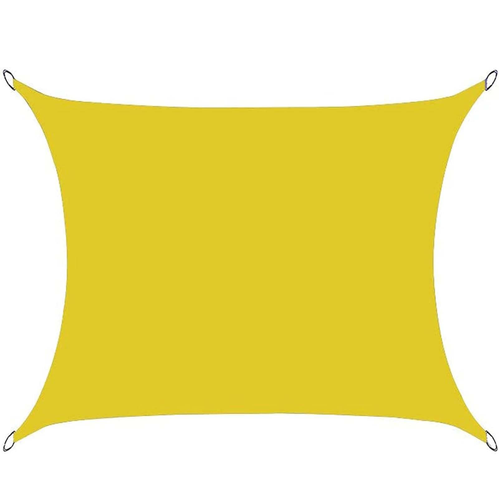 Waterproof Rectangle Sun Shade Sail Canopy, UV Resistant 95% UV Block Heavy Duty Outdoor Shade Cloth, Garden Shade Cover Awning Shelter with Rings, for Patio, Backyard, Pool, Deck
