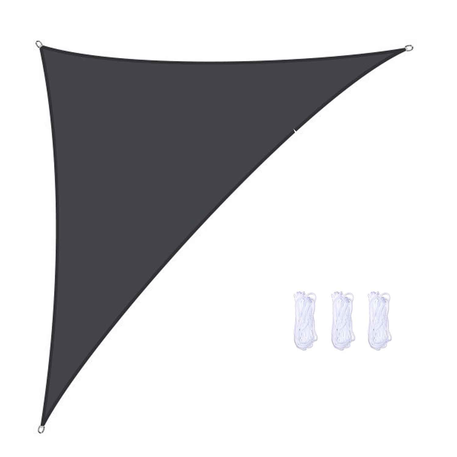 Waterproof Sun Shade Sail Shade Cloth for Patio 10x10x14ft, Garden Sun Shade Right Triangle UV-Block Sunscreen Sail Breathable Shelter Fabric Screen with Roped, 10x10x16ft