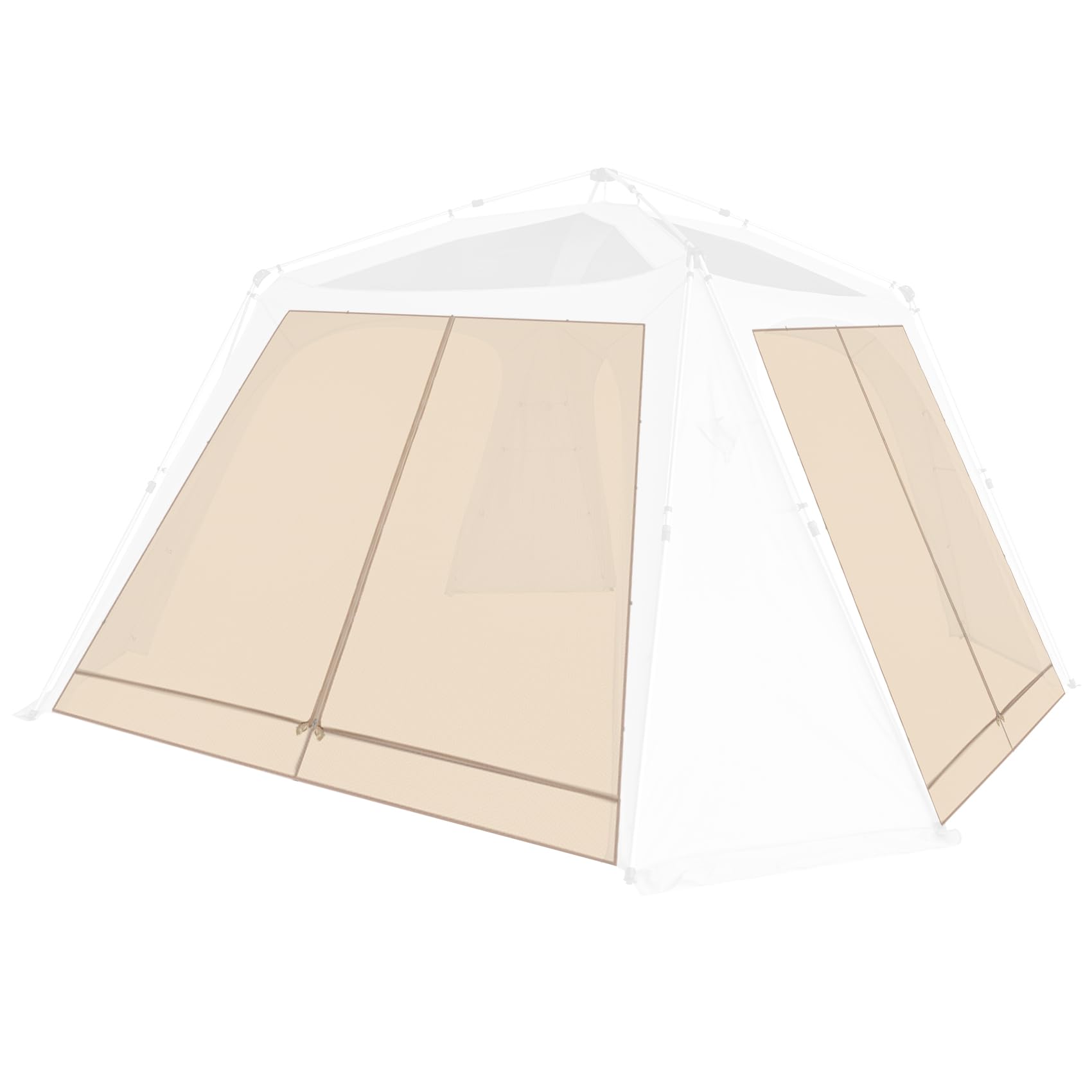 Alvantor® 12' x 12' Pop Up Gazebo, Canopy Tent All Weather & 4-Season Use, 4-Door PVC/Mesh/Polyester Curtain Addable, Top Mesh & Cover Portable Pergolas Pavilion for Patio, Backyard, Deck