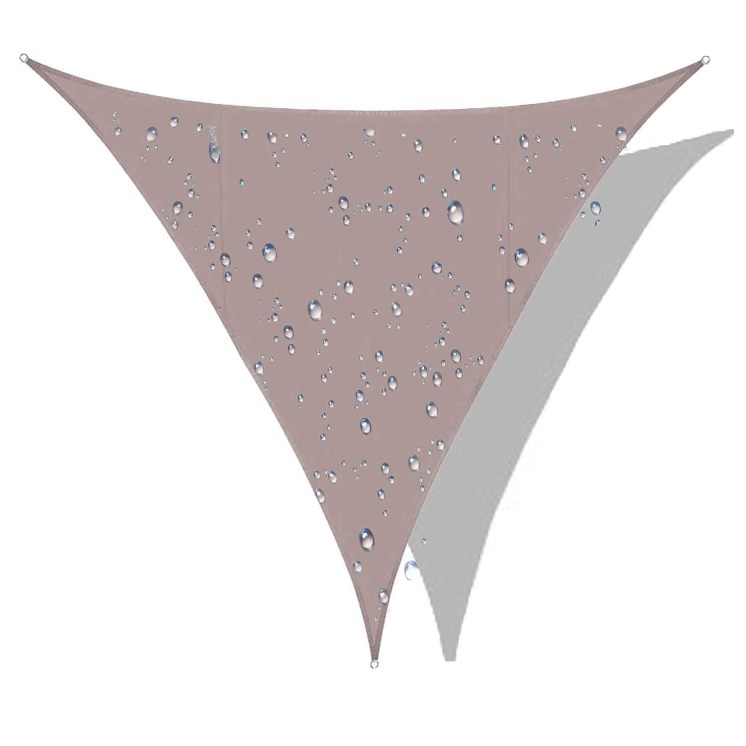 Triangle Sun Shade Waterproof, Sail Shade Triangle, Sun Shade Sail Triangle UV-Block Canopy for Patio Backyard Lawn Garden OutdoorU, 9' x 9'x 9'