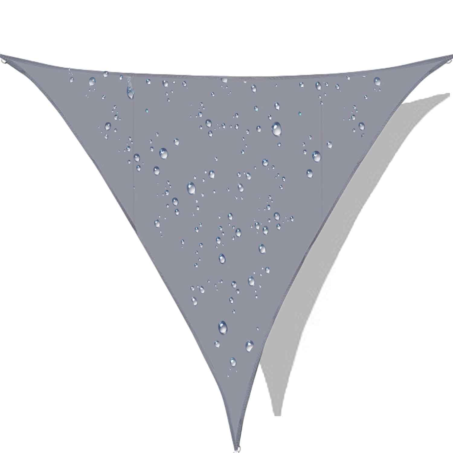 Triangle Sun Shade Waterproof, Sail Shade Triangle, Sun Shade Sail Triangle UV-Block Canopy for Patio Backyard Lawn Garden OutdoorU, 9' x 9'x 9'
