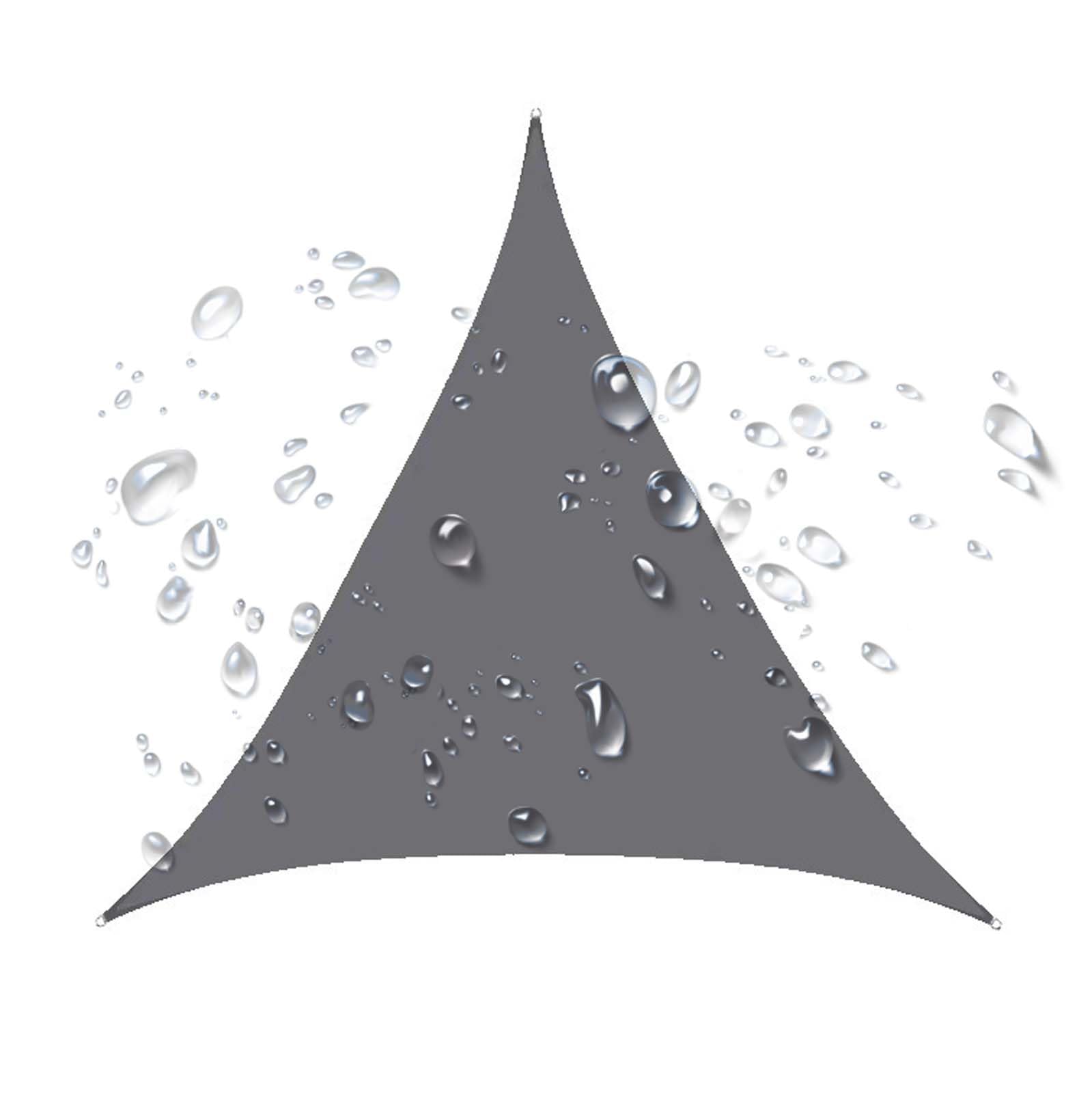 Triangle Sun Shade Sail Waterproof Canopy, Triangular UV Resistant Awning, Curved Edges Shade Cloth, Outdoor Sunshade Cover for Patio, Garden, Deck, Backyard, Carport, Pool