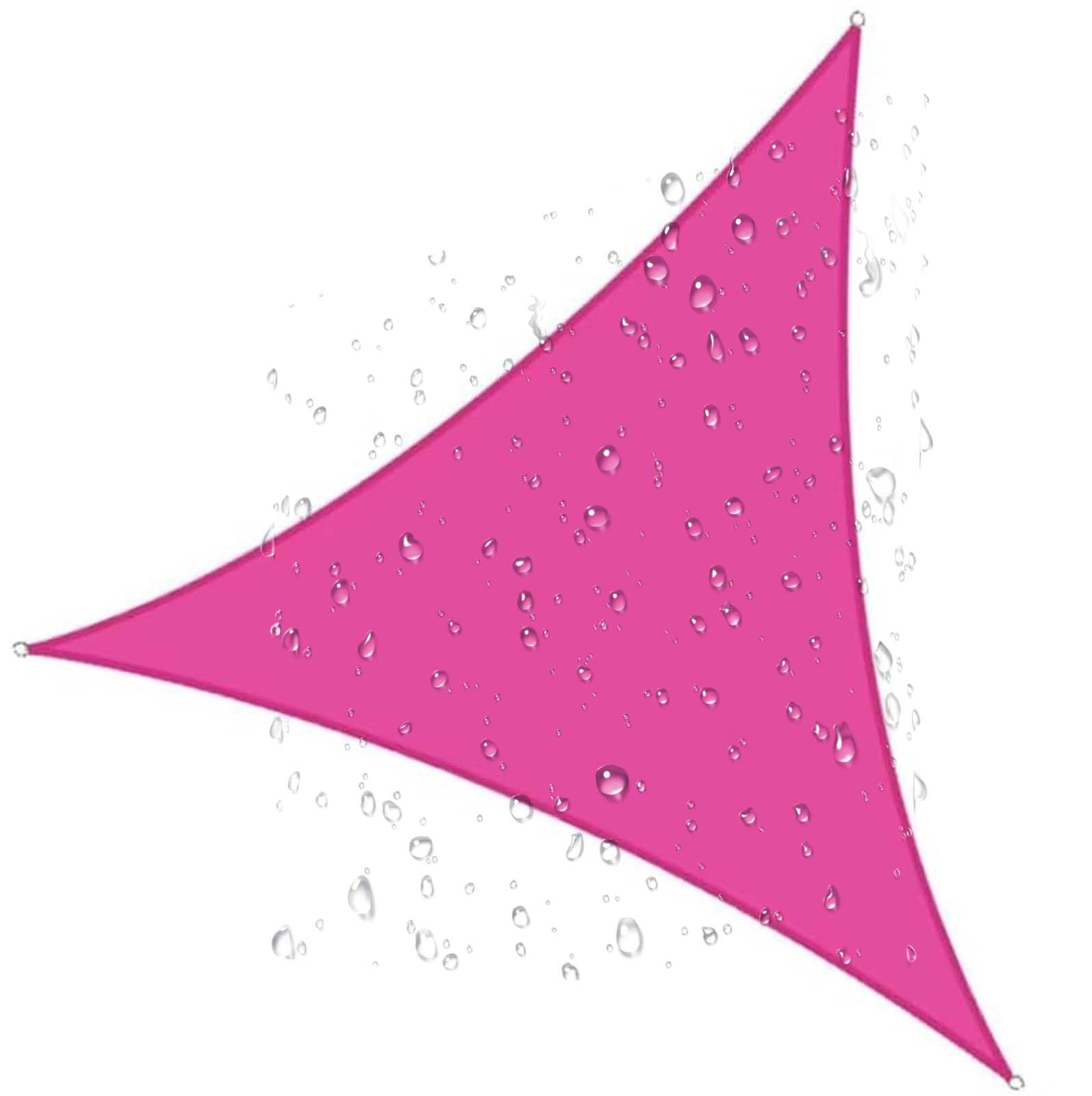Triangle Waterproof Shade Sail, Heavy Duty Sun Shade Net Awning, UV Resistant Outdoor Canopy, 95% UV Blockage Screen Awning, for Patio, Porch, Pool, Garden