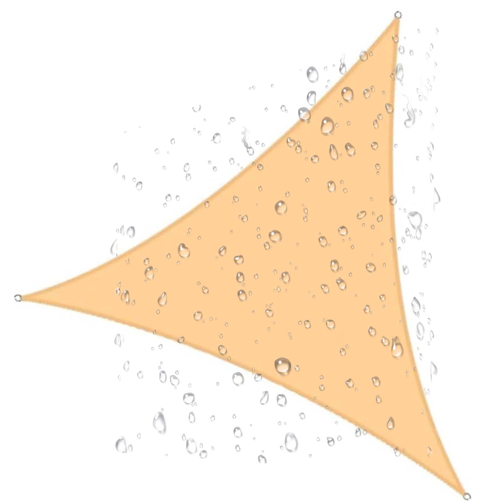 Triangle Waterproof Shade Sail, Heavy Duty Sun Shade Net Awning, UV Resistant Outdoor Canopy, 95% UV Blockage Screen Awning, for Patio, Porch, Pool, Garden
