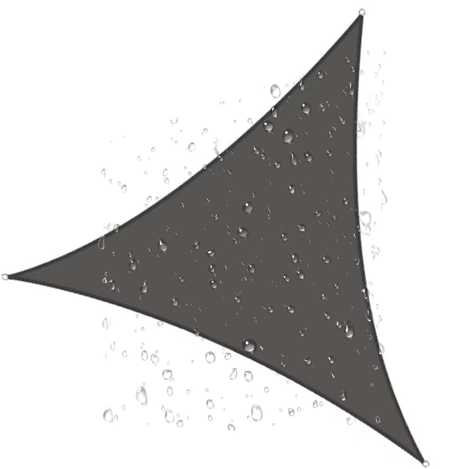 Triangle Waterproof Shade Sail, Heavy Duty Sun Shade Net Awning, UV Resistant Outdoor Canopy, 95% UV Blockage Screen Awning, for Patio, Porch, Pool, Garden