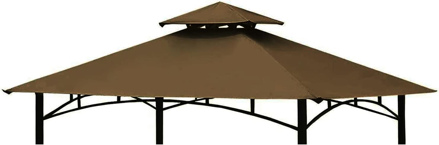 Tanxianzhe Grill Gazebo Replacement Canopy Top Cover 5×8 Double Tiered BBQ Roof ONLY FIT for Gazebo Model L-GG001PST-F (Burgundy)