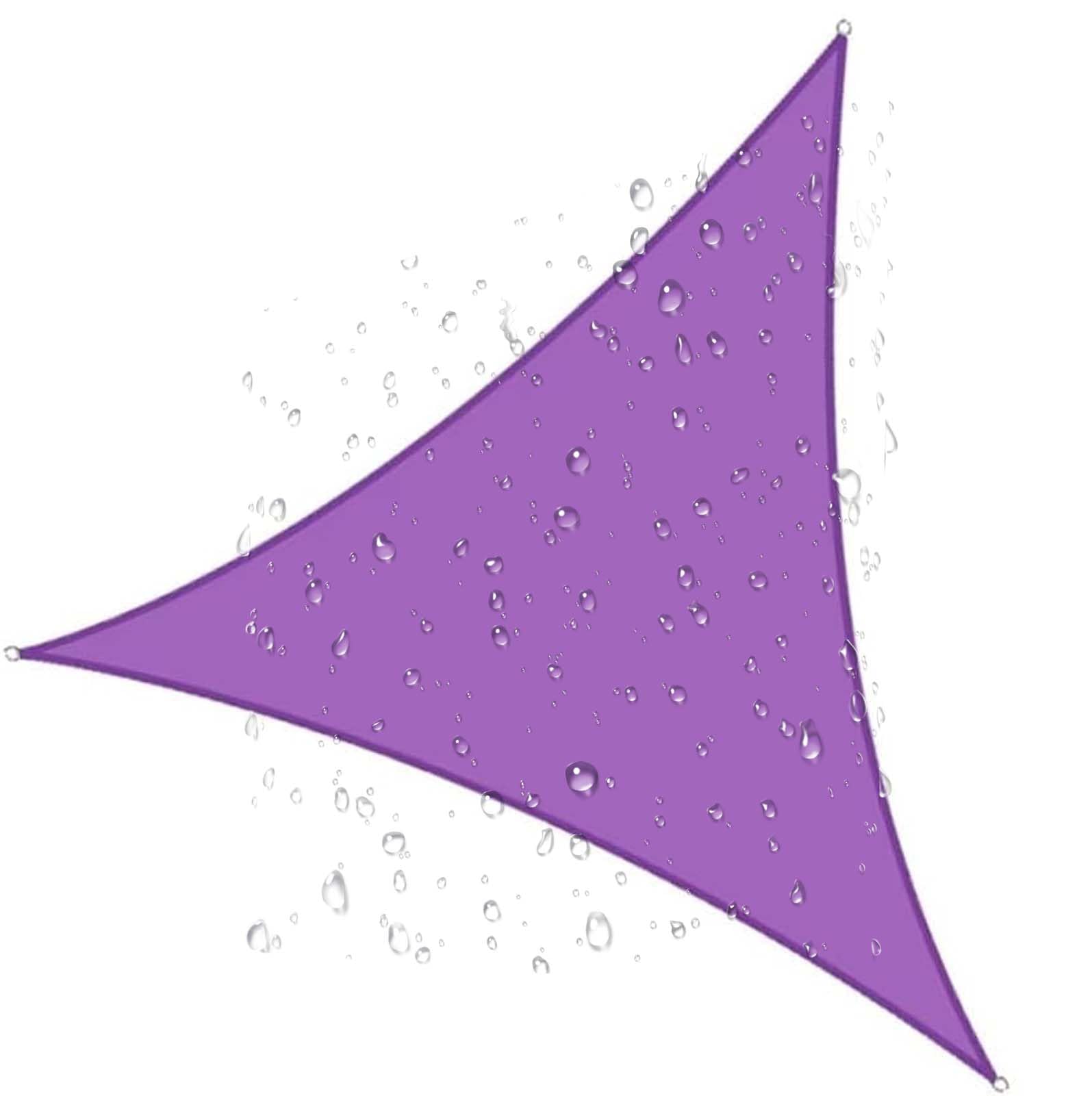 Triangle Waterproof Shade Sail, Heavy Duty Sun Shade Net Awning, UV Resistant Outdoor Canopy, 95% UV Blockage Screen Awning, for Patio, Porch, Pool, Garden