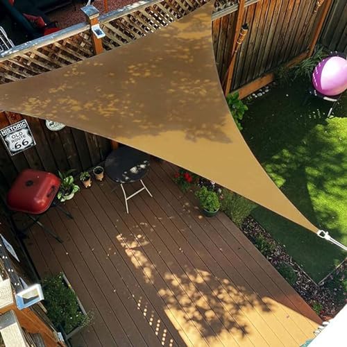 16x16x23ft Triangle Sun Shade Sail - Waterproof Canopy with 95% UV Protection for Outdoor Patio, Garden, Yard, Lawn, Pool Party, Deck Awning
