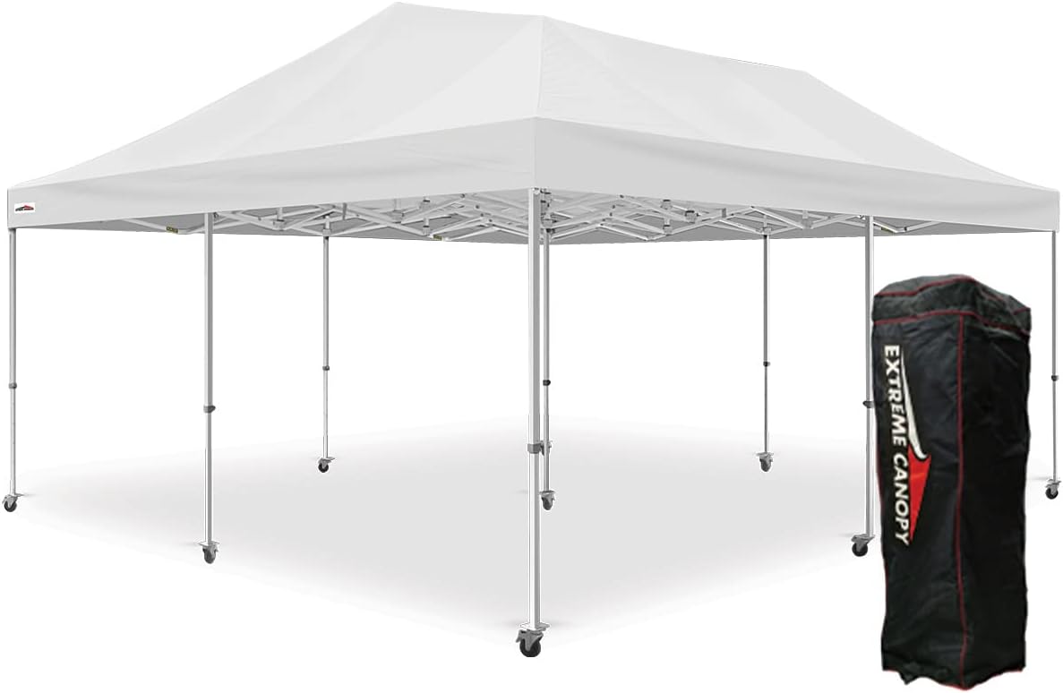 Extreme Canopy Commercial Heavy Duty Aluminum Instant Popup Canopy Tent (White, 20ft x 20ft)