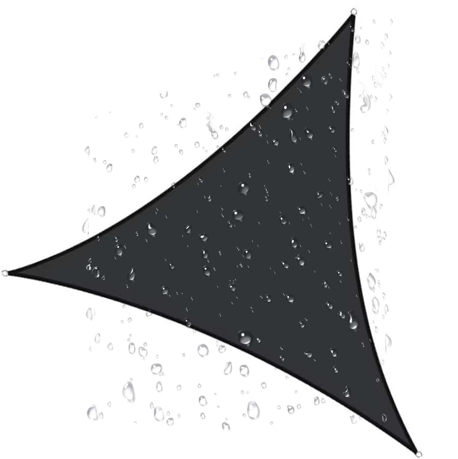 Triangle Waterproof Shade Sail, Heavy Duty Sun Shade Net Awning, UV Resistant Outdoor Canopy, 95% UV Blockage Screen Awning, for Patio, Porch, Pool, Garden