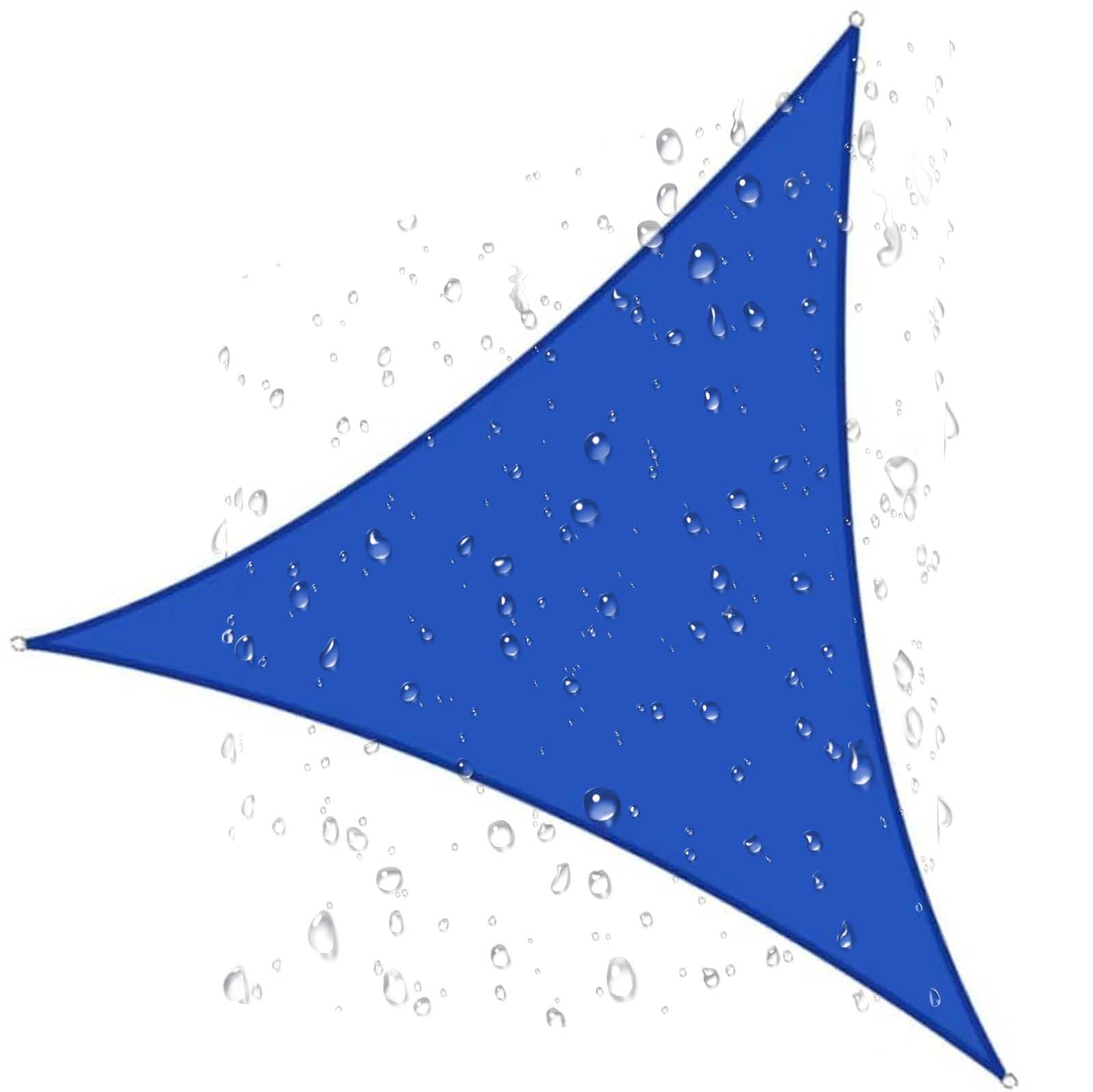 Triangle Waterproof Shade Sail, Heavy Duty Sun Shade Net Awning, UV Resistant Outdoor Canopy, 95% UV Blockage Screen Awning, for Patio, Porch, Pool, Garden