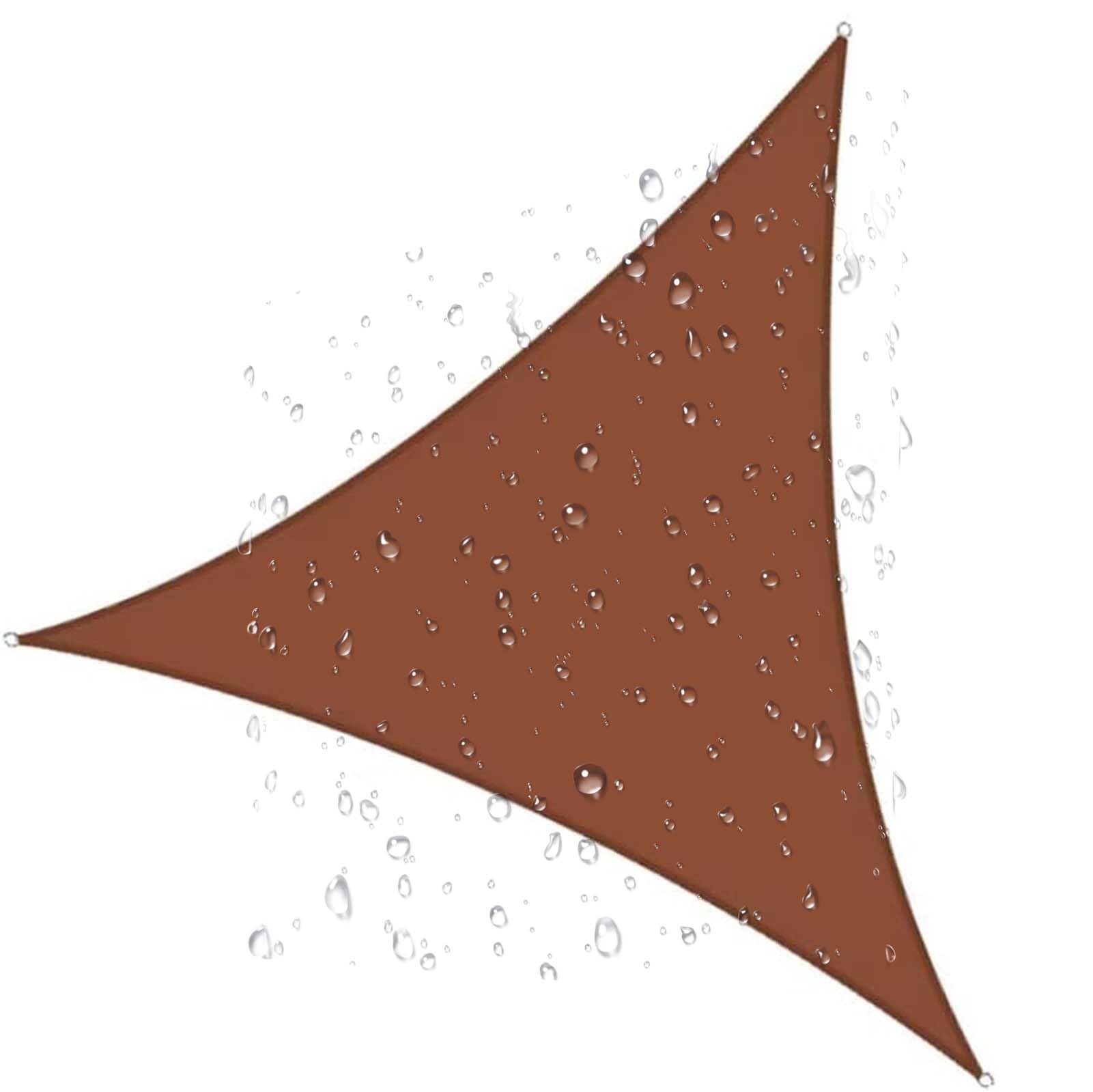 Triangle Waterproof Shade Sail, Heavy Duty Sun Shade Net Awning, UV Resistant Outdoor Canopy, 95% UV Blockage Screen Awning, for Patio, Porch, Pool, Garden