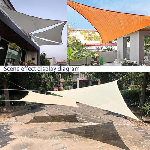 16x16x23ft Triangle Sun Shade Sail - Waterproof Canopy with 95% UV Protection for Outdoor Patio, Garden, Yard, Lawn, Pool Party, Deck Awning