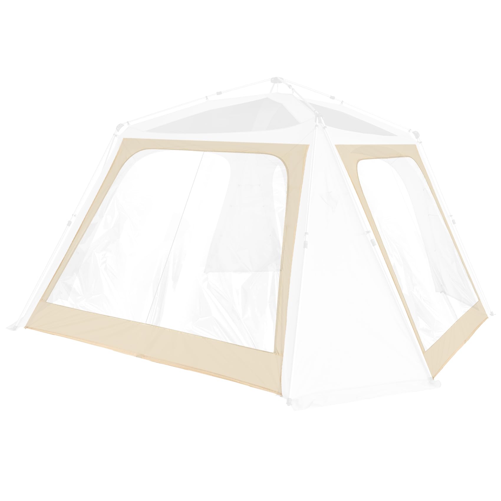 Alvantor® 12' x 12' Pop Up Gazebo, Canopy Tent All Weather & 4-Season Use, 4-Door PVC/Mesh/Polyester Curtain Addable, Top Mesh & Cover Portable Pergolas Pavilion for Patio, Backyard, Deck