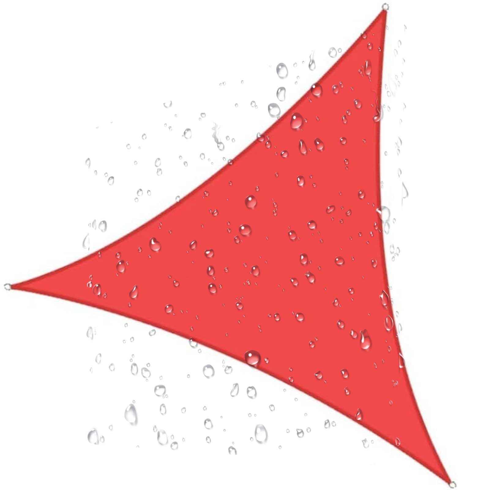 Triangle Waterproof Shade Sail, Heavy Duty Sun Shade Net Awning, UV Resistant Outdoor Canopy, 95% UV Blockage Screen Awning, for Patio, Porch, Pool, Garden