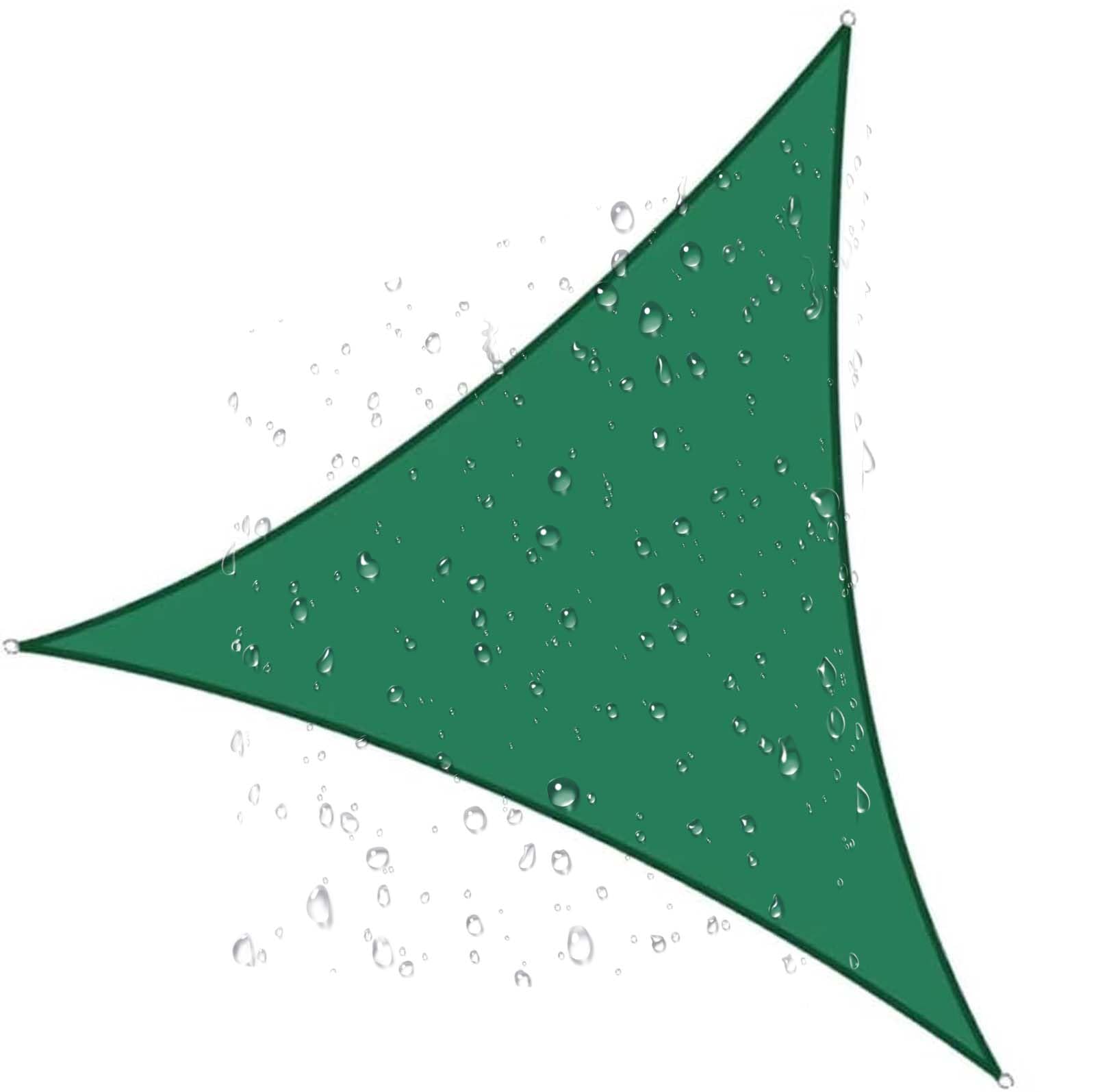 Triangle Waterproof Shade Sail, Heavy Duty Sun Shade Net Awning, UV Resistant Outdoor Canopy, 95% UV Blockage Screen Awning, for Patio, Porch, Pool, Garden