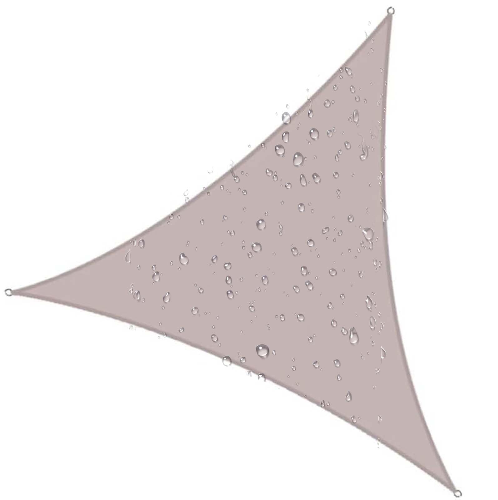 Triangle Waterproof Shade Sail, Heavy Duty Sun Shade Net Awning, UV Resistant Outdoor Canopy, 95% UV Blockage Screen Awning, for Patio, Porch, Pool, Garden