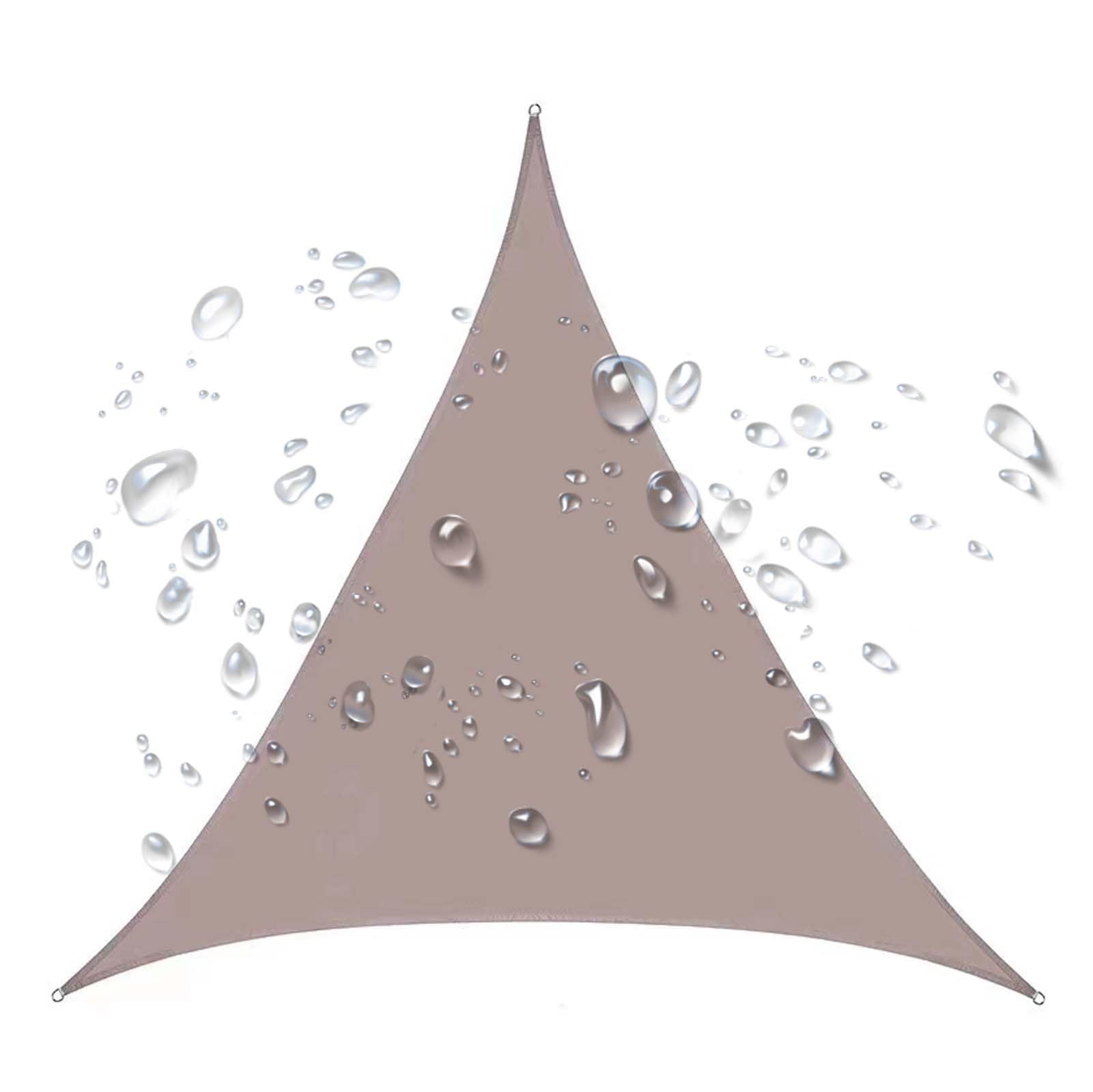 Triangle Sun Shade Sail Waterproof Canopy, Triangular UV Resistant Awning, Curved Edges Shade Cloth, Outdoor Sunshade Cover for Patio, Garden, Deck, Backyard, Carport, Pool