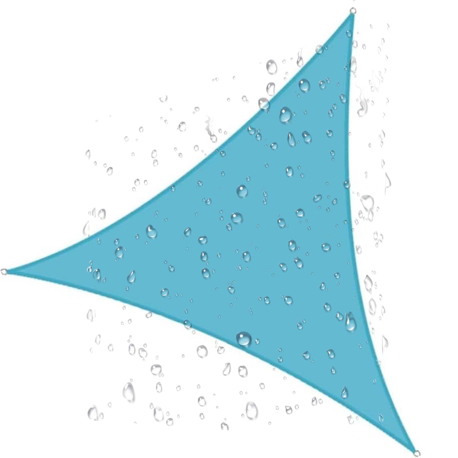Triangle Waterproof Shade Sail, Heavy Duty Sun Shade Net Awning, UV Resistant Outdoor Canopy, 95% UV Blockage Screen Awning, for Patio, Porch, Pool, Garden