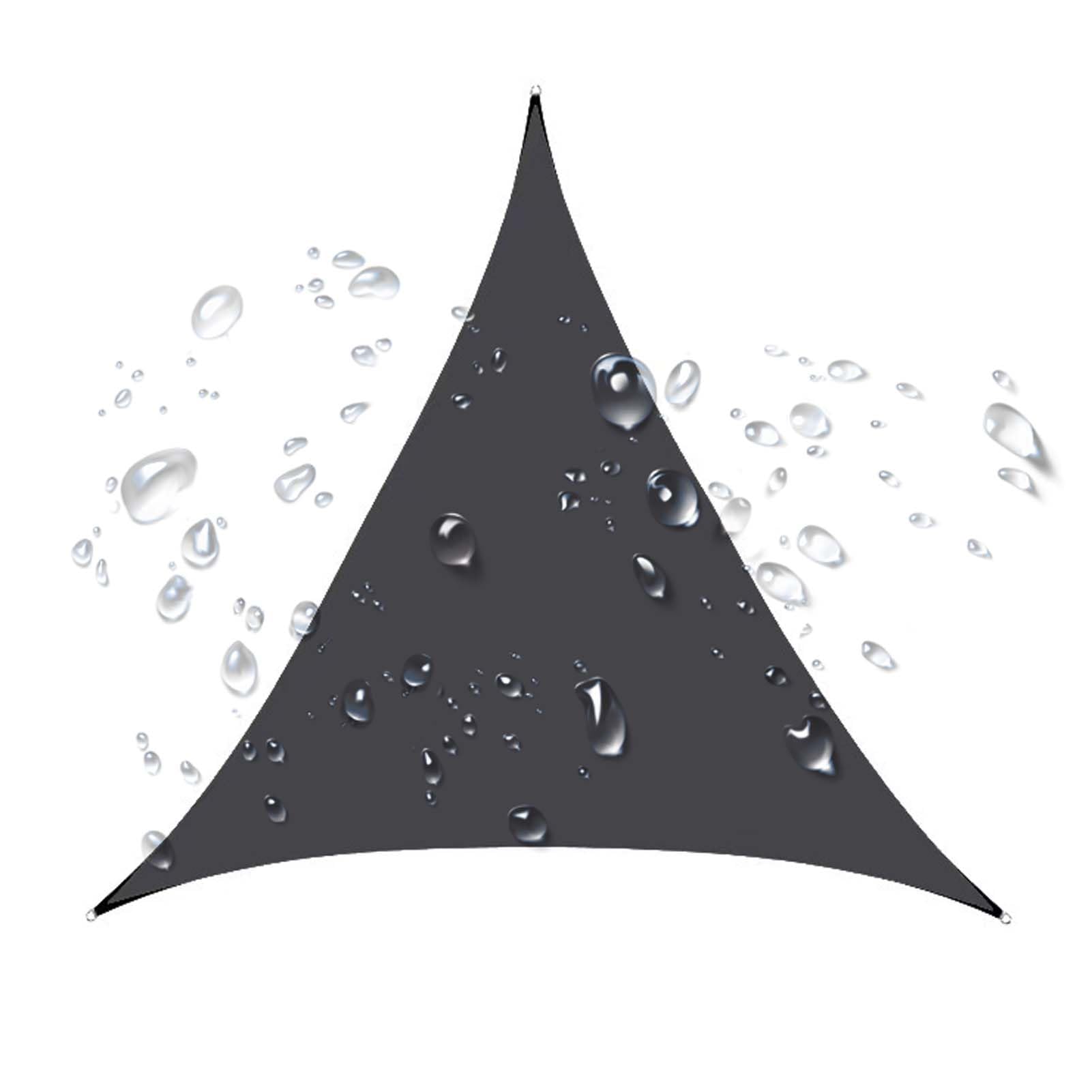 Triangle Sun Shade Sail Waterproof Canopy, Triangular UV Resistant Awning, Curved Edges Shade Cloth, Outdoor Sunshade Cover for Patio, Garden, Deck, Backyard, Carport, Pool