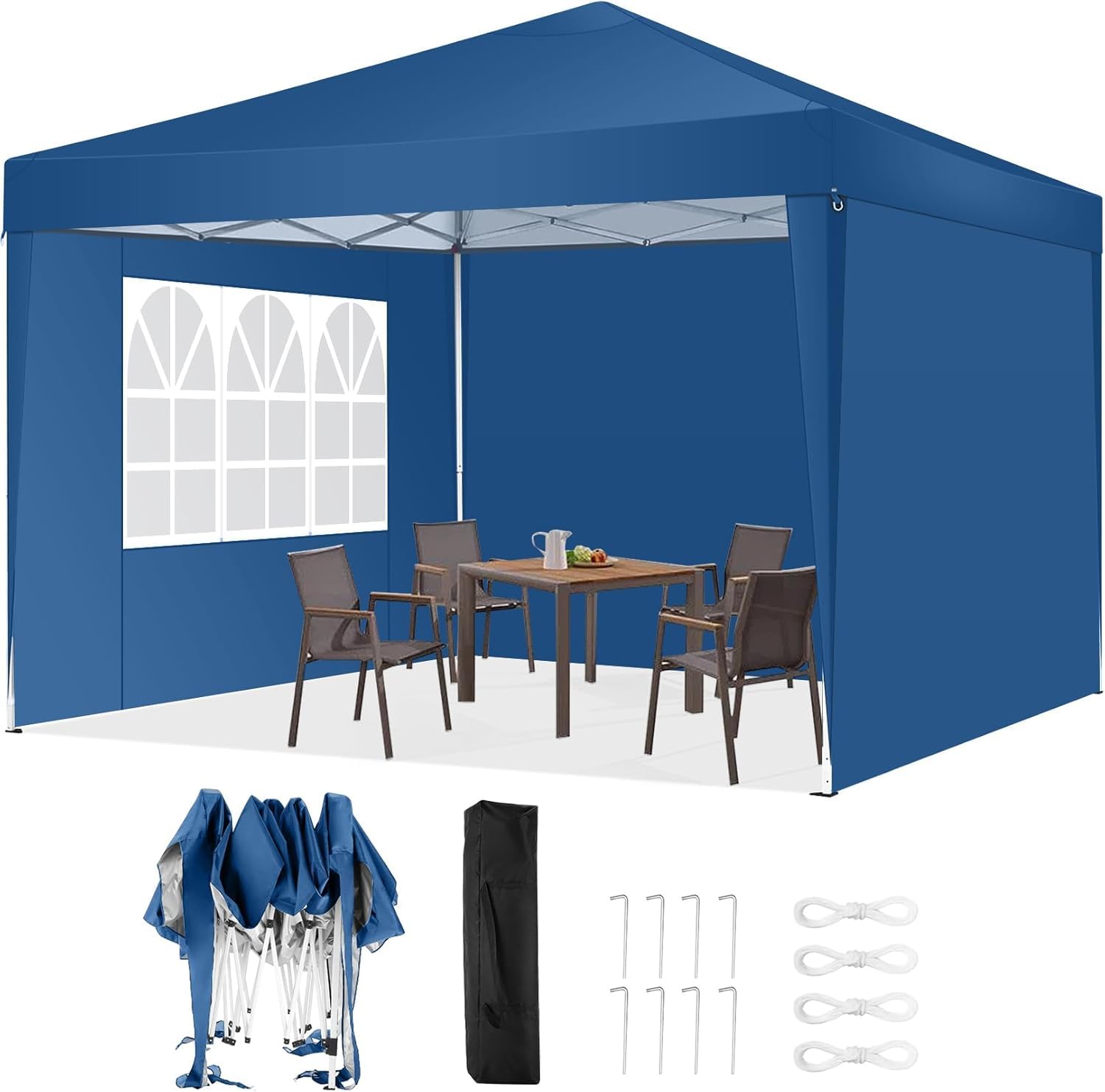 COBIZI 10x20 FT Pop up Canopy Tent with Sidewalls, Party Tents for Parties, Carpas para Fiestas, Easy Set Large Outdoor Popup Patio Gazebo for Backyard,Weddings,Vendor,Commercial Event,White (Upgrade)