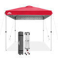 EAGLE PEAK Pop Up Canopy Tent with Wheeled Carry Bag, 8 Stakes, 4 Ropes, 4 Weight Bags, Easy Set Up Tent Canopy, 10x10 ft, 100sqft of Shade, Blue