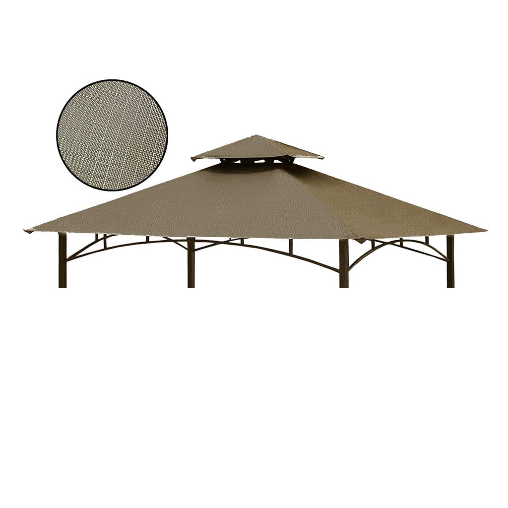 Tanxianzhe Grill Gazebo Replacement Canopy Top Cover 5×8 Double Tiered BBQ Roof ONLY FIT for Gazebo Model L-GG001PST-F (Burgundy)
