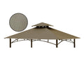Tanxianzhe Grill Gazebo Replacement Canopy Top Cover 5×8 Double Tiered BBQ Roof ONLY FIT for Gazebo Model L-GG001PST-F (Burgundy)