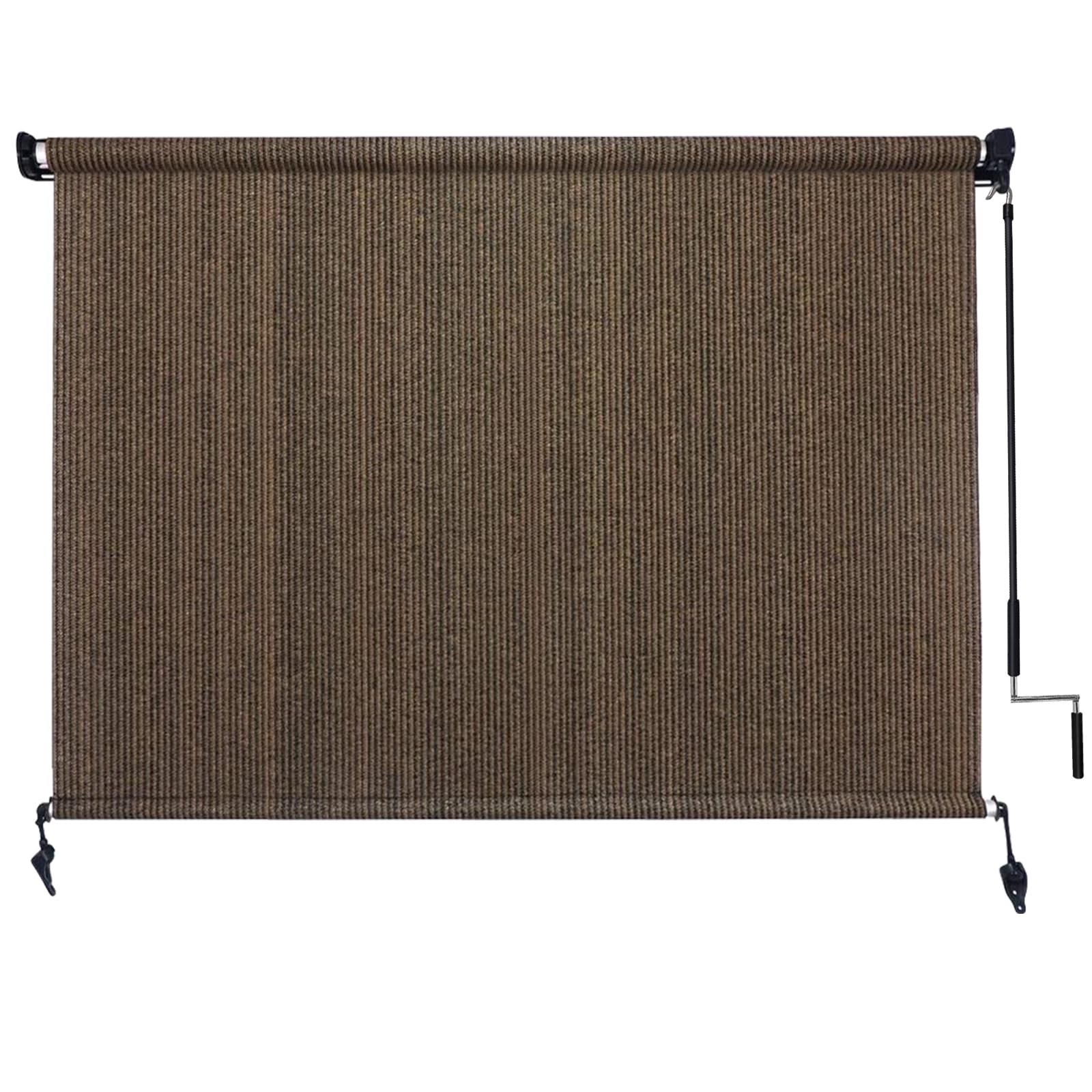 Amagenix Outdoor Roller Shades 10'(W) X 8'(H), Exterior Cordless Patio Shades Roll Up Outdoor Blinds with Spliced Poles Design, 90% UV Protection for Porch Gazebo Pergola, Grey