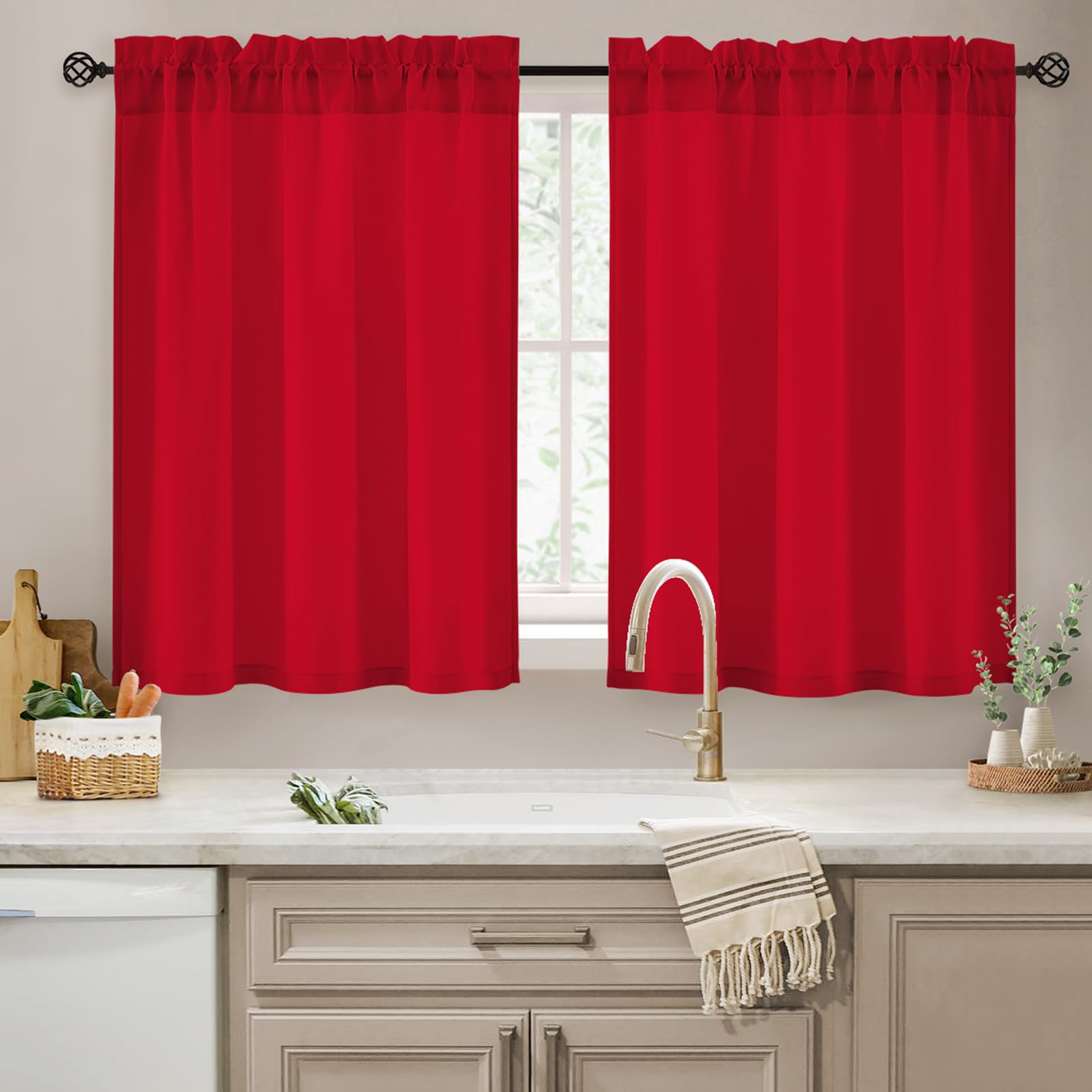 HOMEIDEAS Non-See-Through White Privacy Semi Sheer Curtains 84 Inches Long 2 Panels Set Light Filtering Curtains for Living Room Bedroom Outdoor Drapes, W52xL84