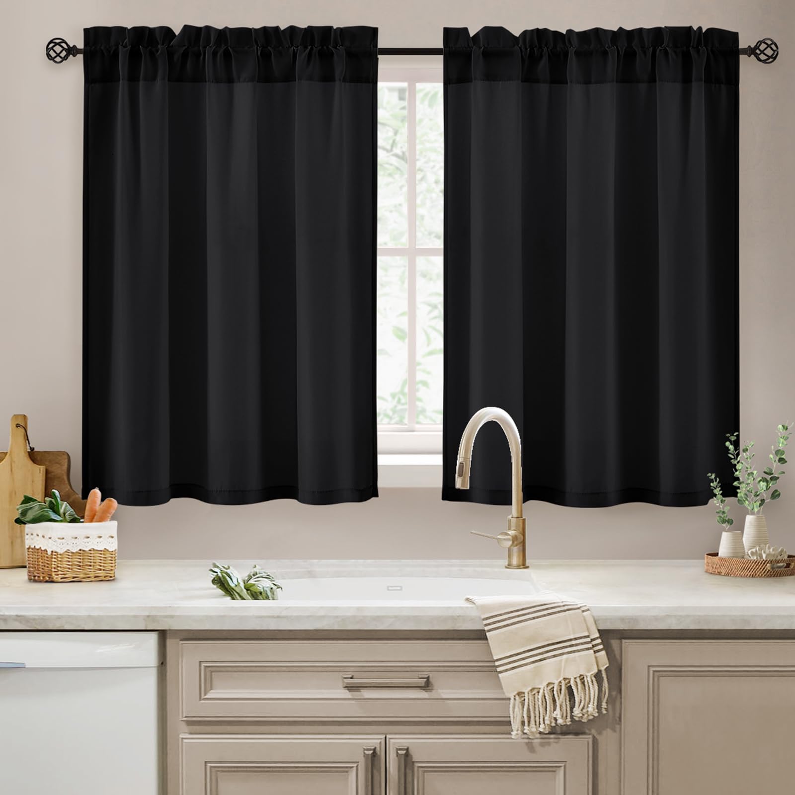 HOMEIDEAS Non-See-Through White Privacy Semi Sheer Curtains 84 Inches Long 2 Panels Set Light Filtering Curtains for Living Room Bedroom Outdoor Drapes, W52xL84