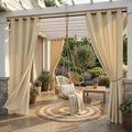 StangH 2 Panels Outdoor Curtains for Patio Waterproof, Blackout Windproof Weatherproof Thermal Insulated Drapes for Pergola/Porch, Thick Privacy Room Dividers for Pool, Grey, W52 x L84