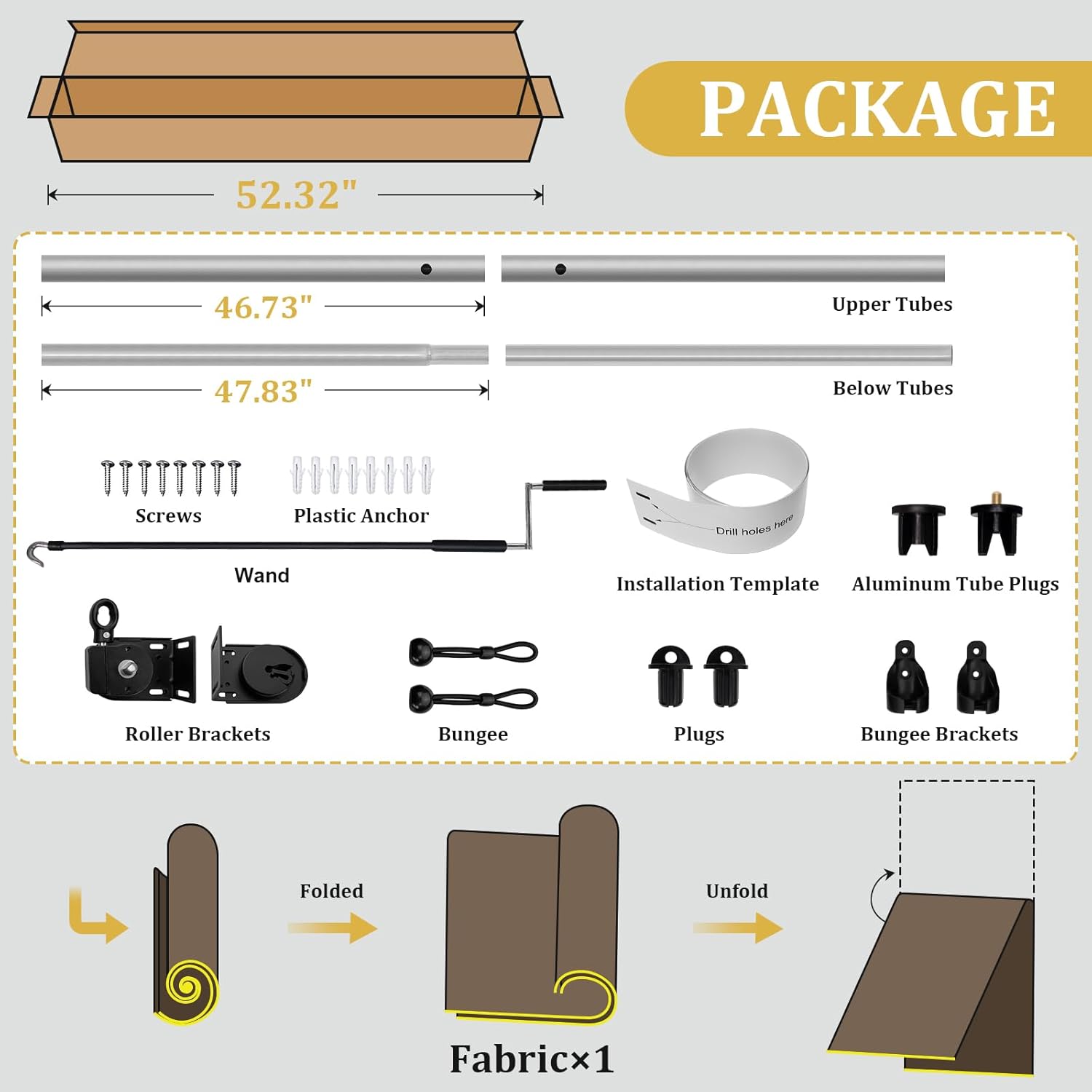Shade&Beyond Outdoor Roller Shades with Splicing Design, 8' W x 8' H Cordless Patio Roll Up Blinds, Exterior Shade Cloth Roll for Porch, Gazebo, Pergola, Balcony, Mocha
