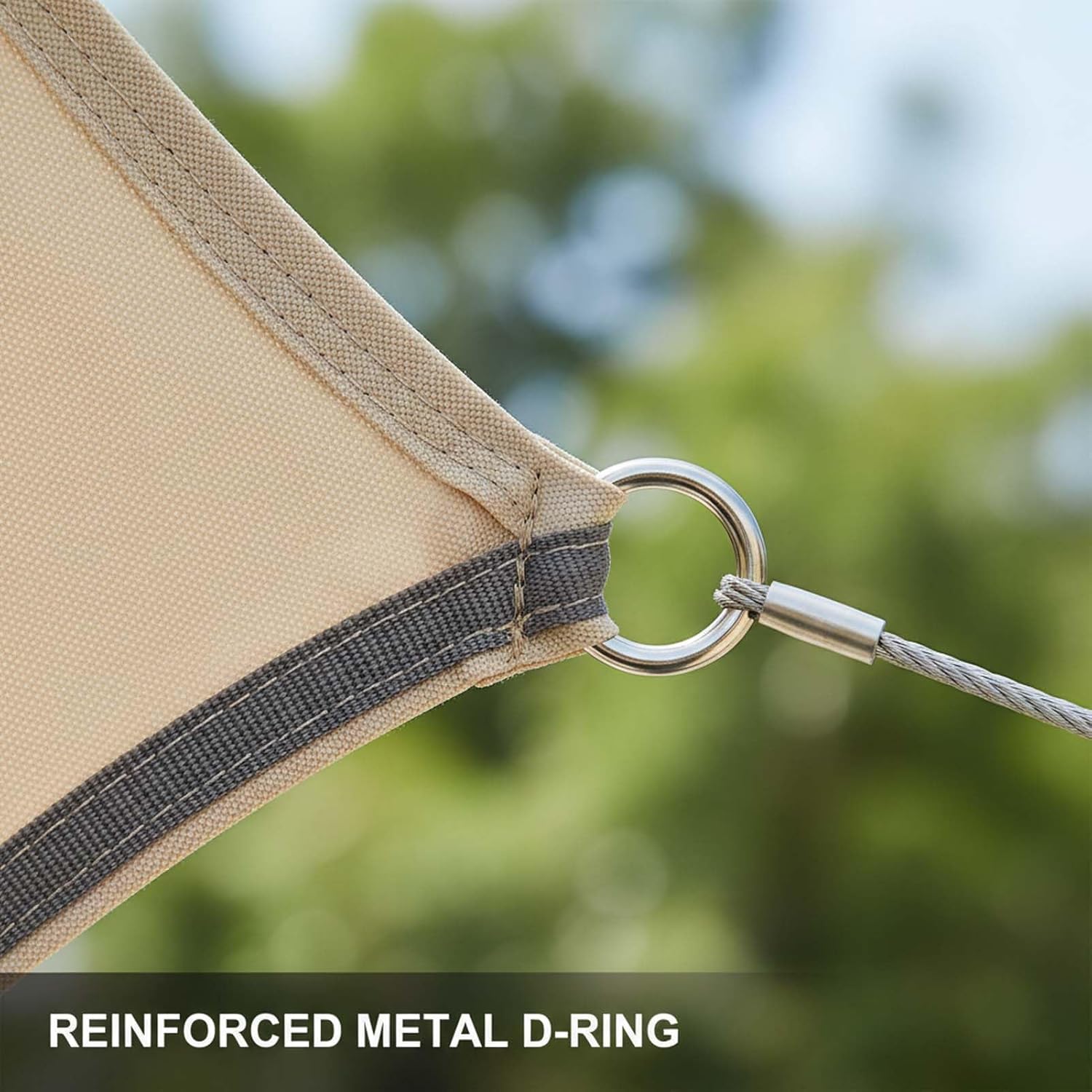 Rectangular Sun Shade Sail, HDPE Waterproof Patio Canopy, Outdoor Awning Cover, 90% UV Protection, Garden, Deck, Balcony, Pergola, Pool, Backyard, Breathable Fabric, Easy Installation