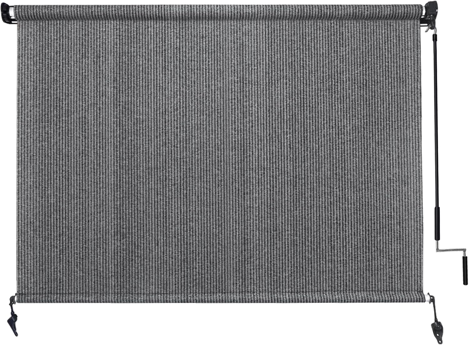 Amagenix Outdoor Roller Shades 10'(W) X 8'(H), Exterior Cordless Patio Shades Roll Up Outdoor Blinds with Spliced Poles Design, 90% UV Protection for Porch Gazebo Pergola, Grey