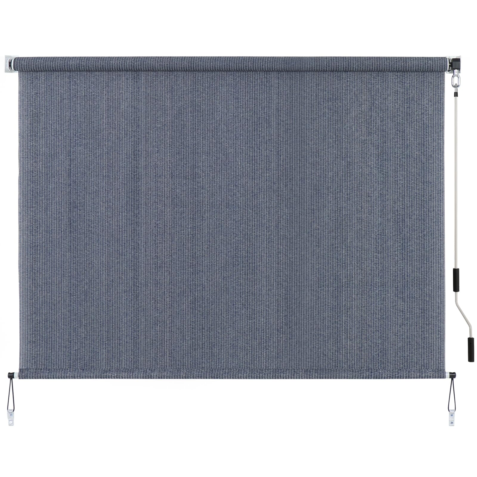 SEEYE Outdoor Sunshade Roller Shades 72" W x 72" H, Cordless Roll Up Shade Blinds Privacy Screen with 90% UV Protection, Exterior Patio Shade Cloth for Porch Pergola Balcony Windows, Dark Grey