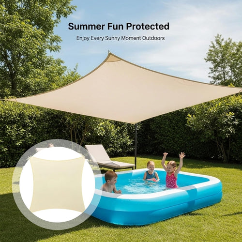2 X 3 M Sun Shade Sail for Patio, Backyard, and Above Ground Pool, 420D Oxford Fabric with Pu Coating, Outdoor Shade Canopy