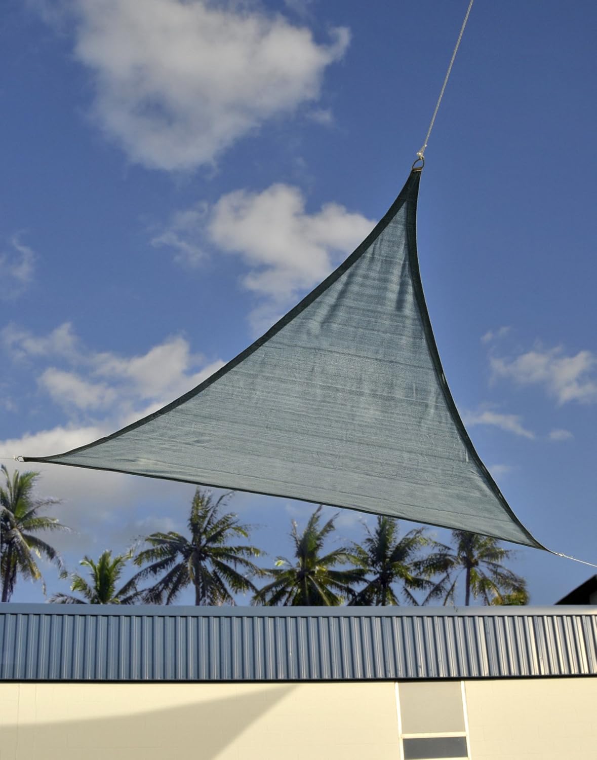 ShelterLogic Shade Sail Triangle - Heavyweight (Attachment Point/Pole Not Included) 12 X 12 Ft. Sand