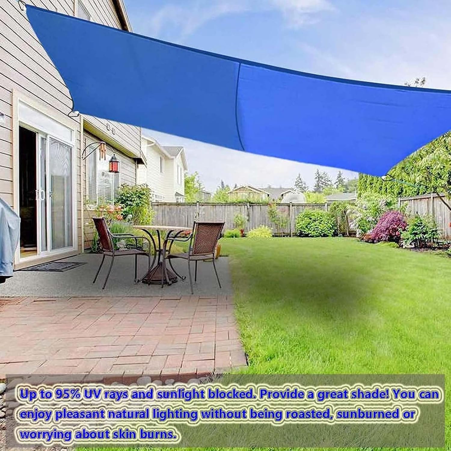 Heavy Duty UV Protection Curved Rectangle Sun Shade Sail Canopy – Waterproof Outdoor Awning for Patio, Deck, Pool, Garden, Pergola, Camping & Backyard Use