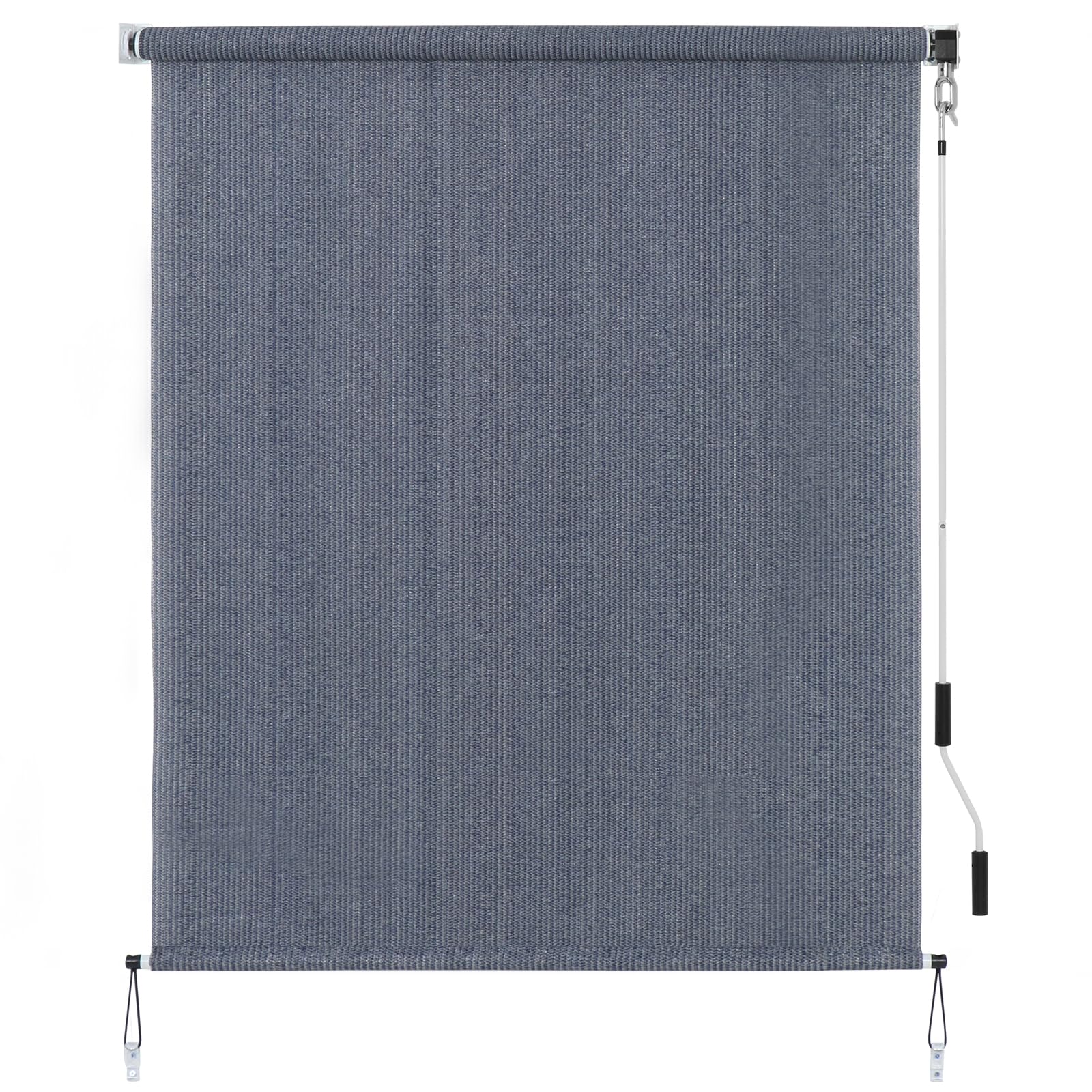 SEEYE Outdoor Sunshade Roller Shades 72" W x 72" H, Cordless Roll Up Shade Blinds Privacy Screen with 90% UV Protection, Exterior Patio Shade Cloth for Porch Pergola Balcony Windows, Dark Grey